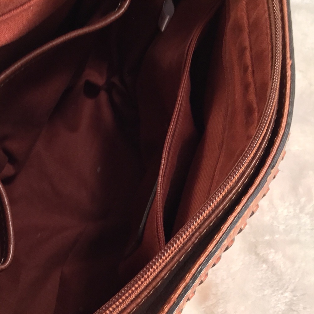 Fossil Basketweave Pattern Handbag - image 7